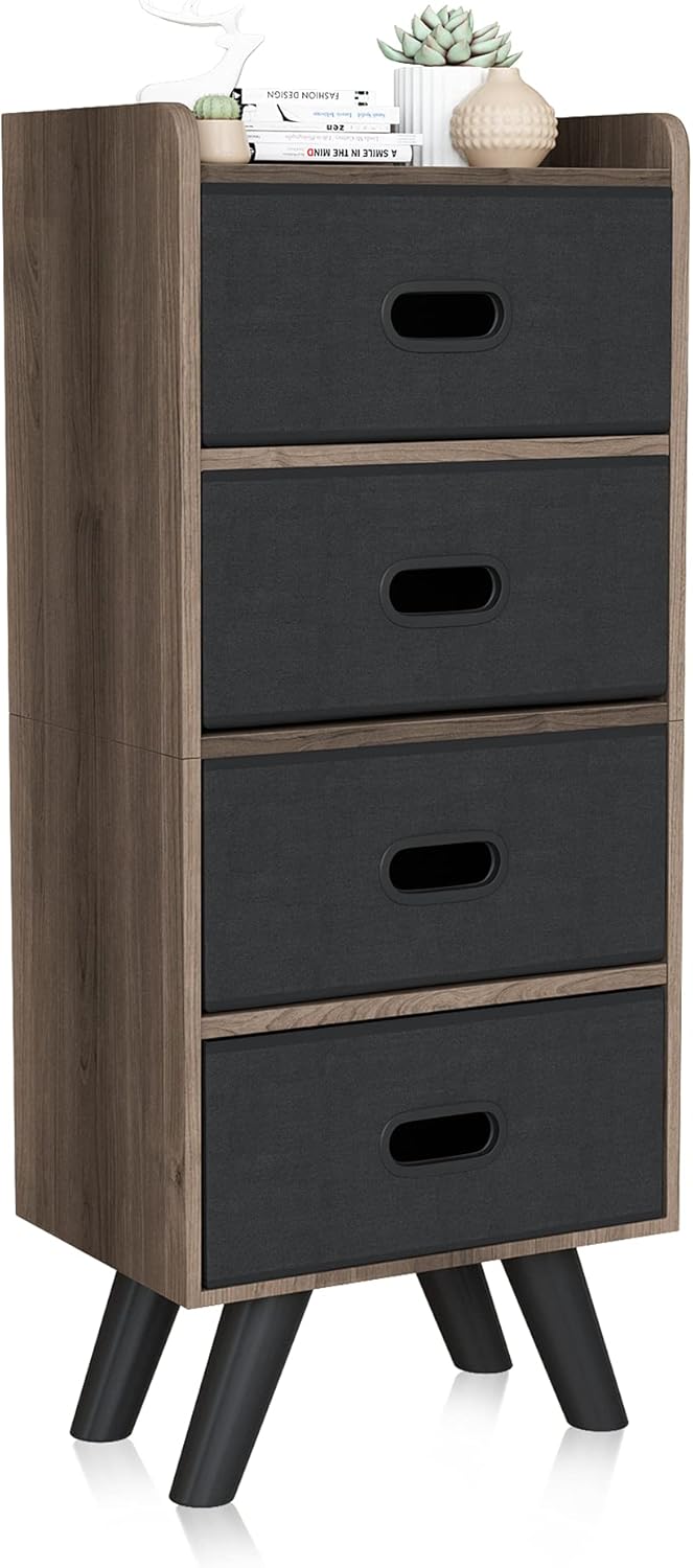 Black 4 Drawer Storage Dresser J1603