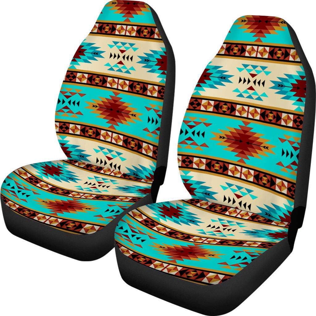 Blue Sea Turtle Print Car Seat Covers Set of 2 U858913