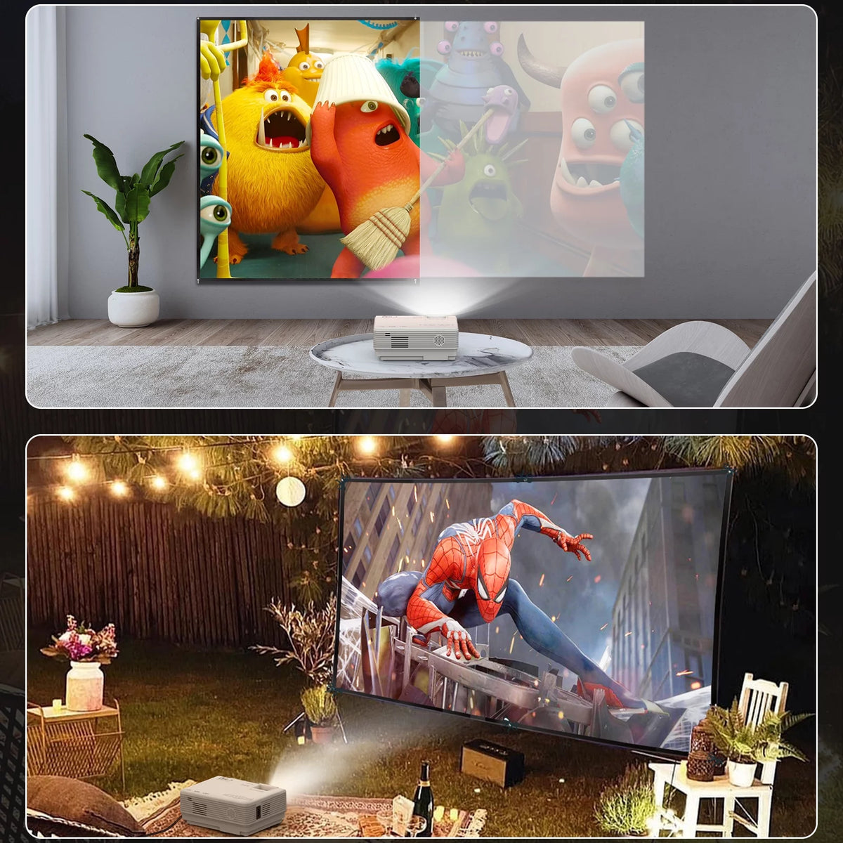 5G WiFi Bluetooth 1080P Mini Portable Projector H224