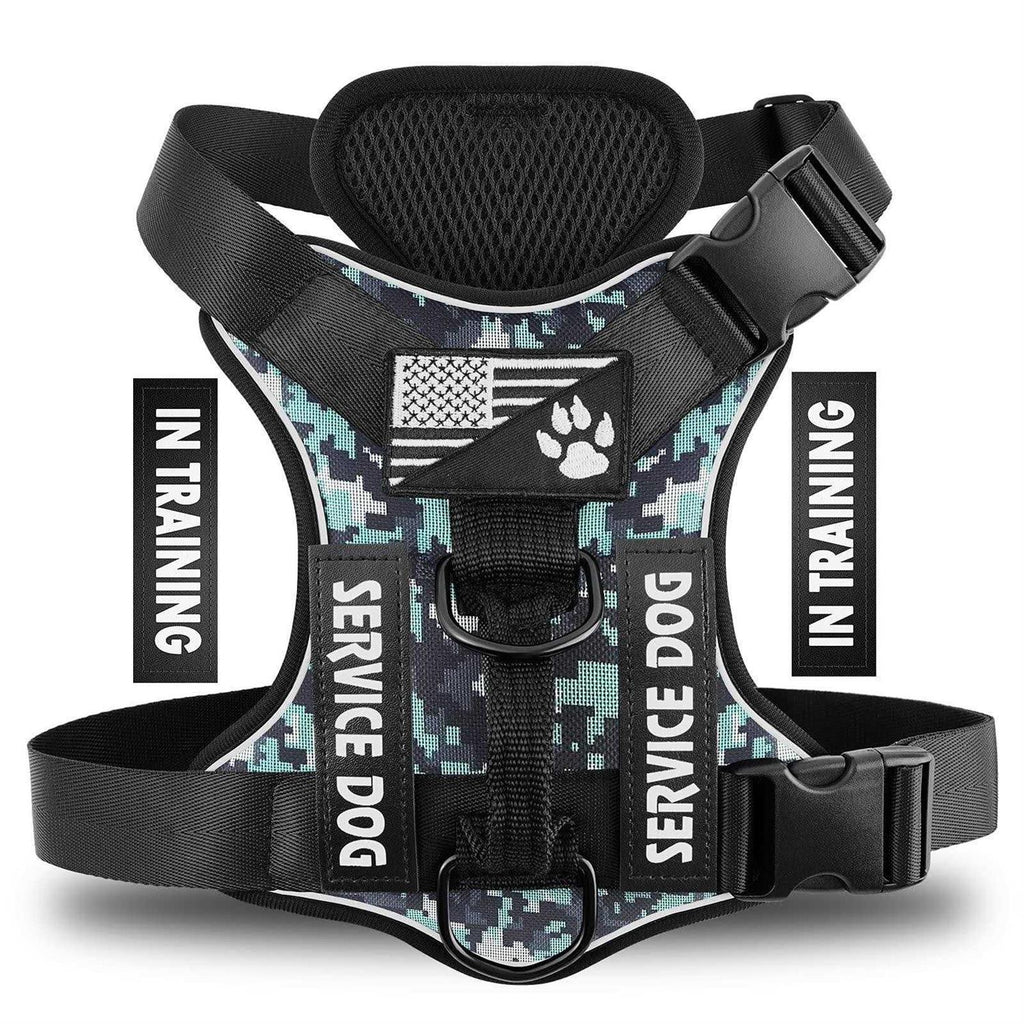 Reflective Dog Vest Harness with 5 PCS Patches F939629