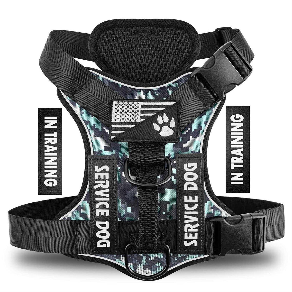 Reflective Dog Vest Harness with 5 PCS Patches F939629