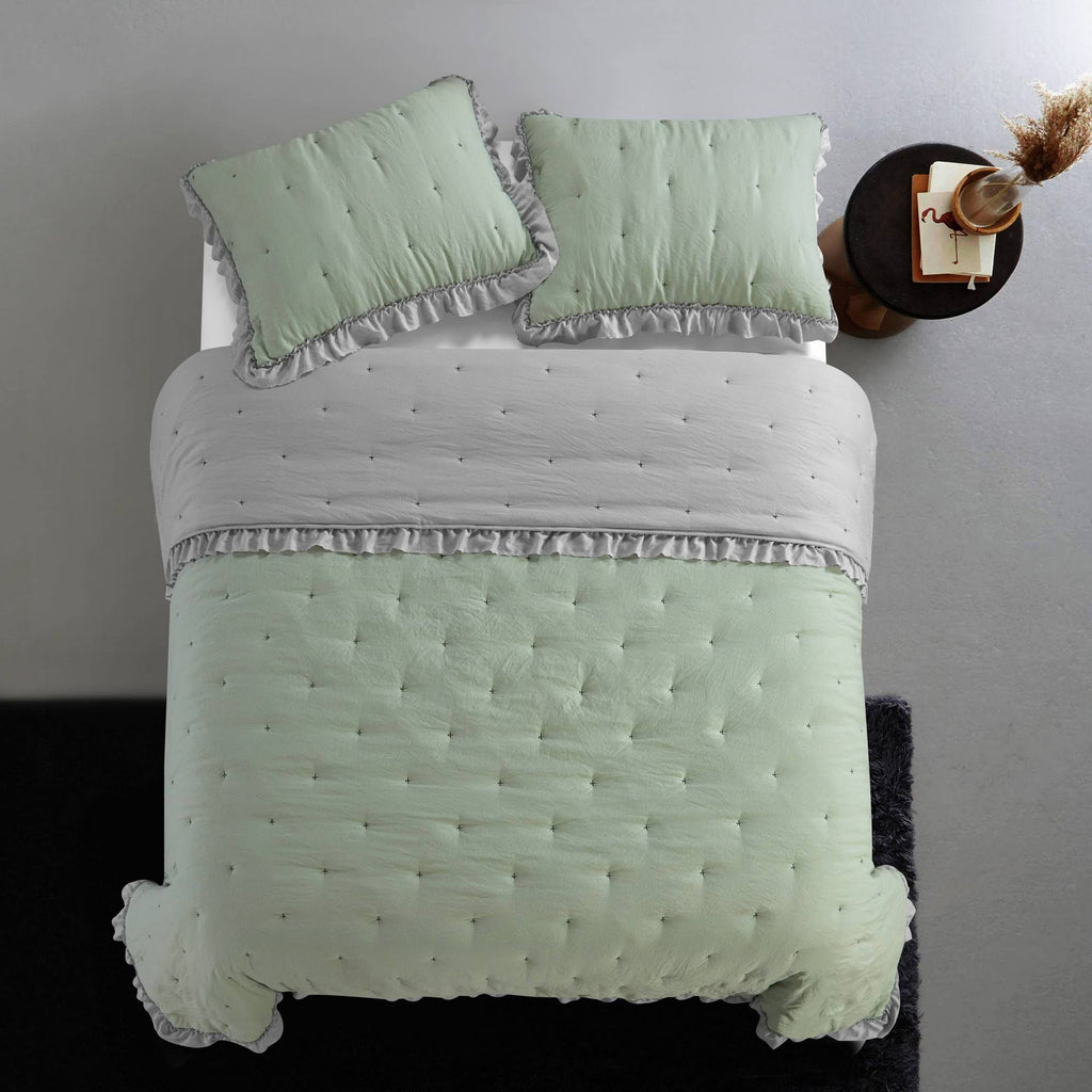 Washed Gel Filled Microfiber Quilt Set I9307