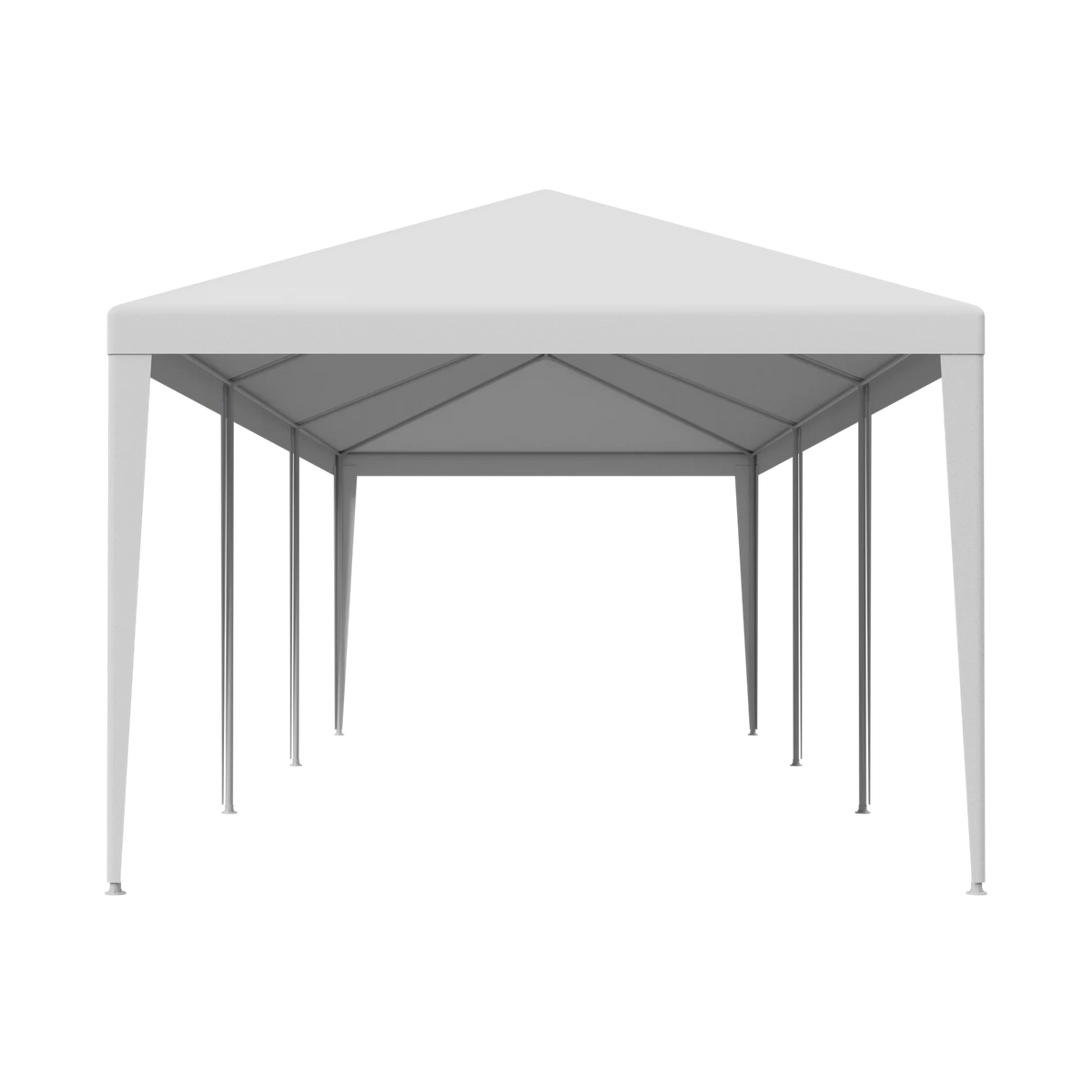 10'x 30' White Gazebo Canopy with 6 Windows & 2 Sidewalls T1717