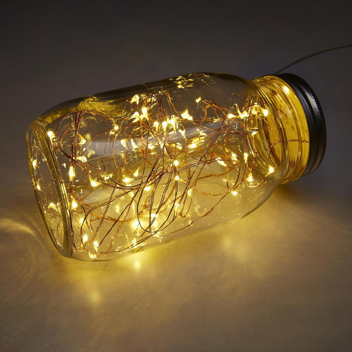 Warm White Copper Wire Lights with Remote W740099