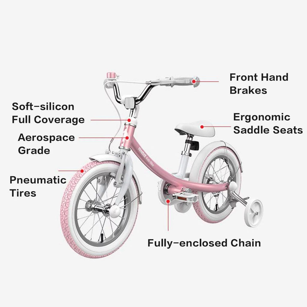 Pink 14 In. Kids Bicycle with Training Wheels Y9688