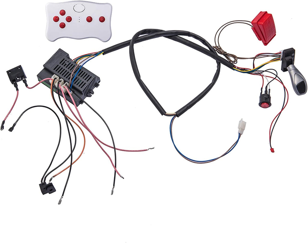 24 Volt Electric Car Wires and Switch Kit with 2.4G Remote Control and Receiver Pack of 2 K98127