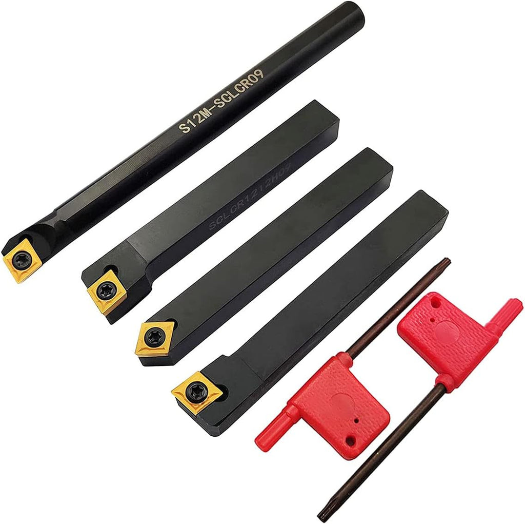 12mm 1/2 Shank Indexable Carbide Turning Insert Tool Holder Bit Set B972