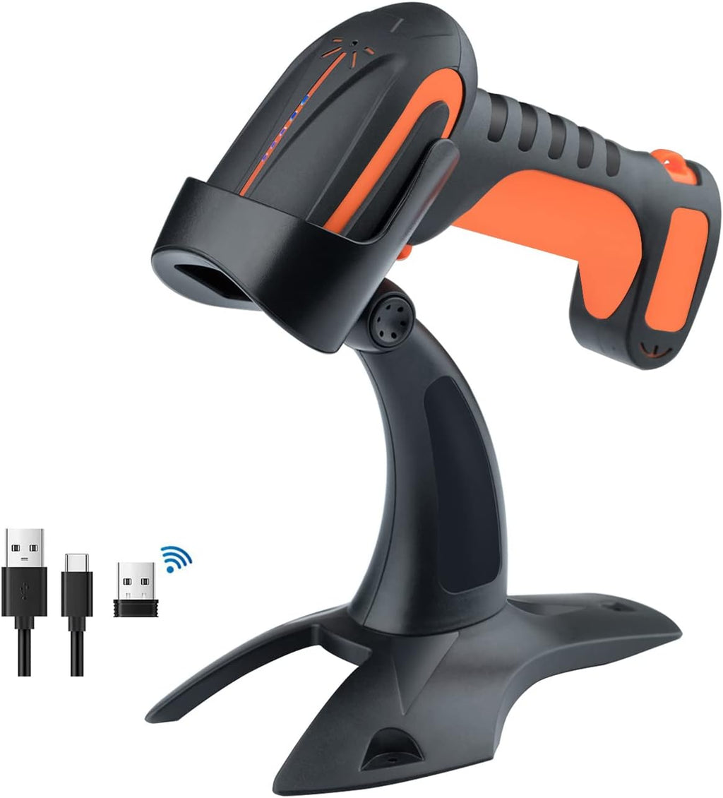 Industrial Wireless Barcode Scanner 2D QR 1D Green L875631