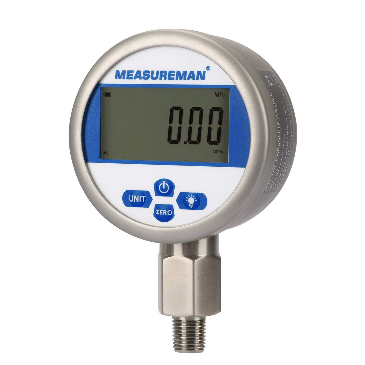 Digital Industrial Vacuum Gauge with 1/4NPT Lower Mount V53899