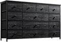 Black 13 Drawer Fabric Dresser D98674