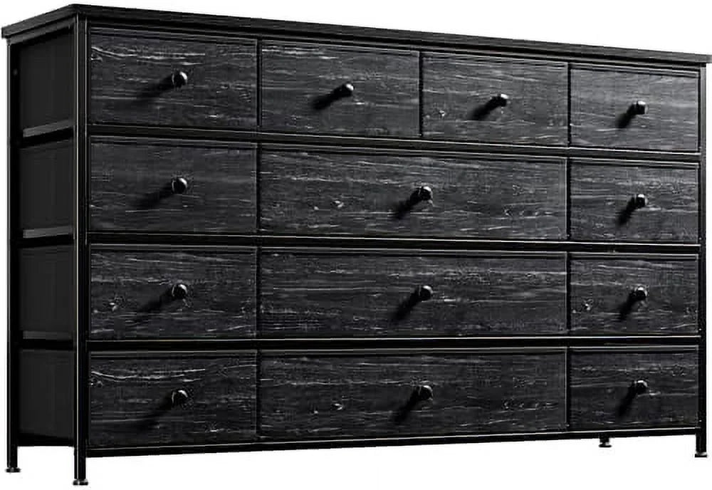 Black 13 Drawer Fabric Dresser D98674