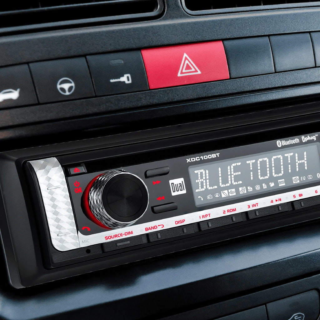 Single DIN Car Stereo with CD Player, Bluetooth, USB W228218