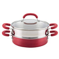 3 Pc Aluminum Non Stick Steamer with Insert Q800607