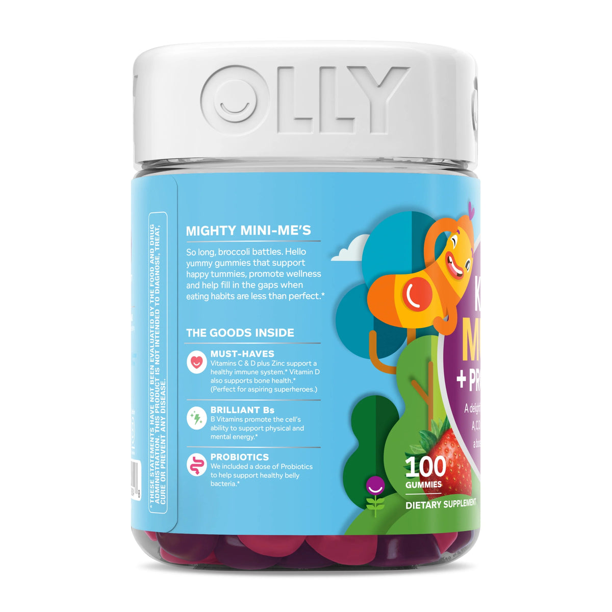 Kids Multivitamin Probiotic Gummy, Berry, 100 Ct W80092