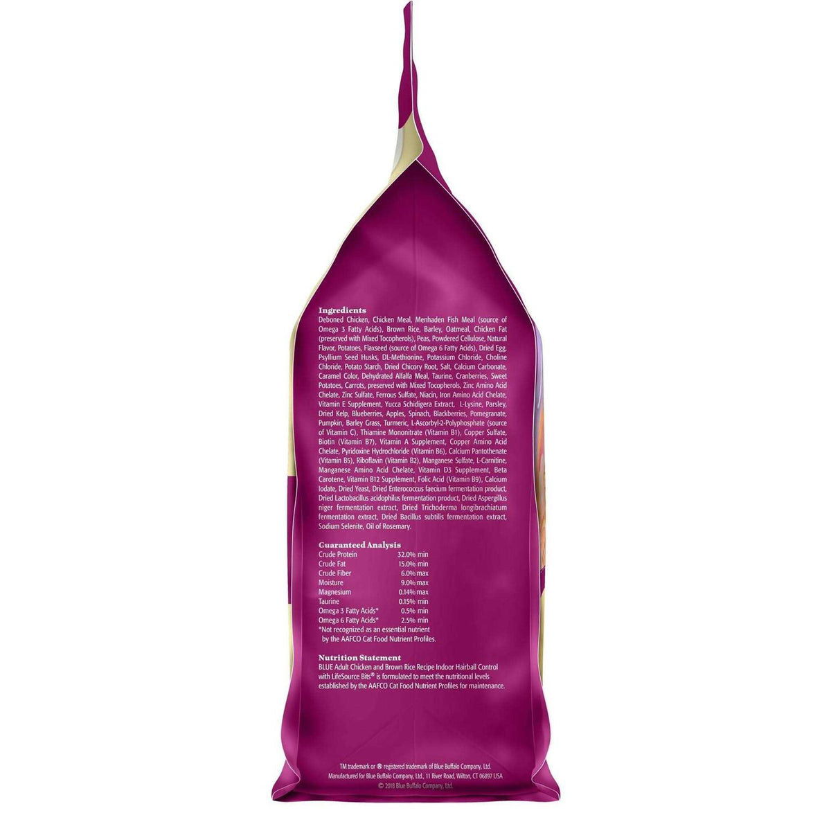 Blue Indoor Hairball Control Dry Cat Food P518816