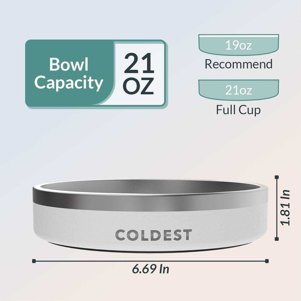 Stainless Steel Non Slip Insulated Dog Bowl A3603
