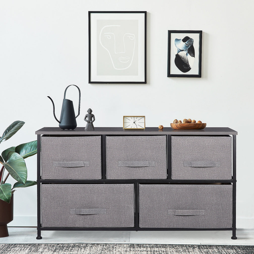 5 Drawers Fabric Dresser Storage Tower Y523