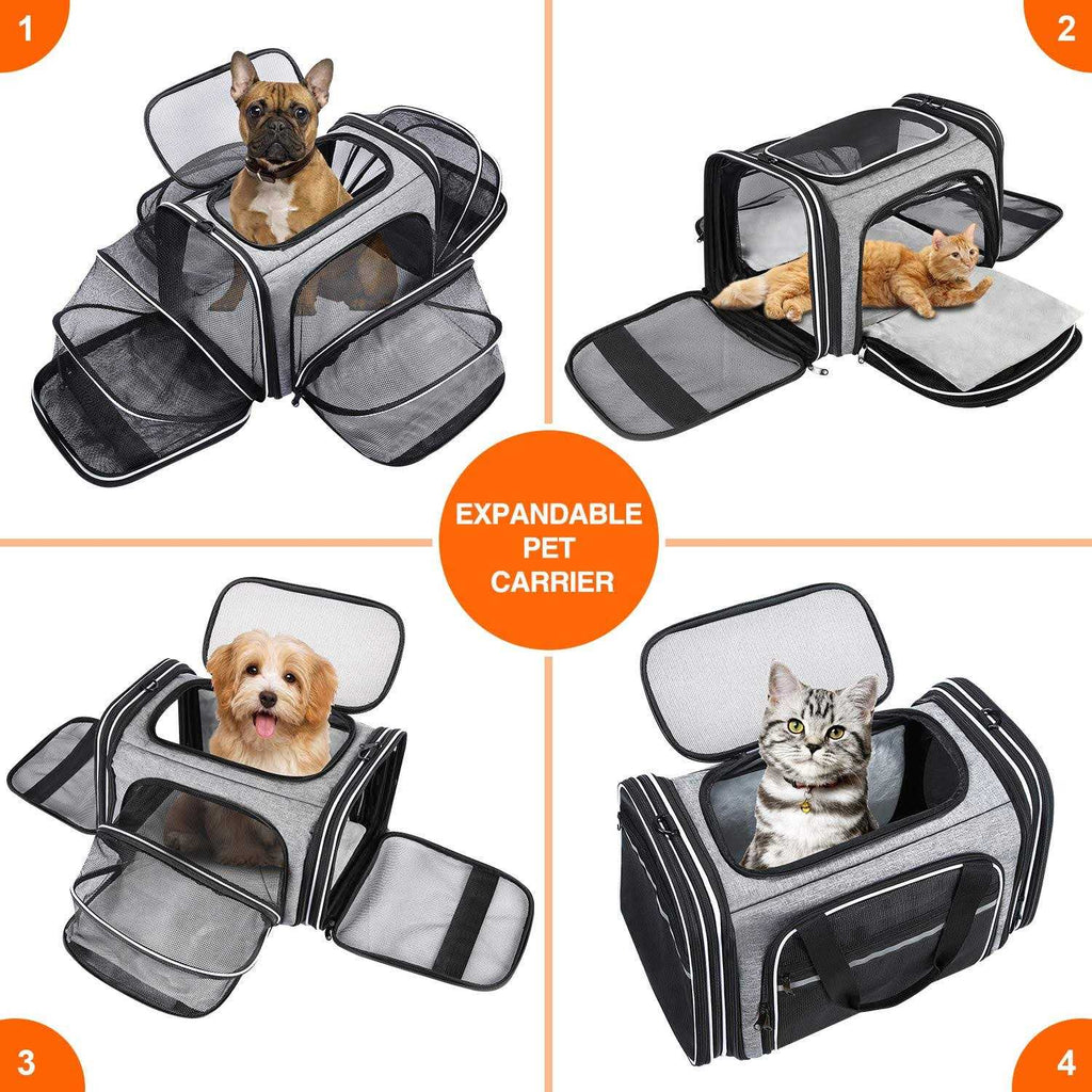 Soft Sided Pet Carrier 4 Expandable Collapsible V230315
