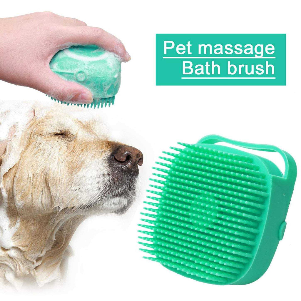 Dog Bath Brush with Shampoo Dispenser U63397