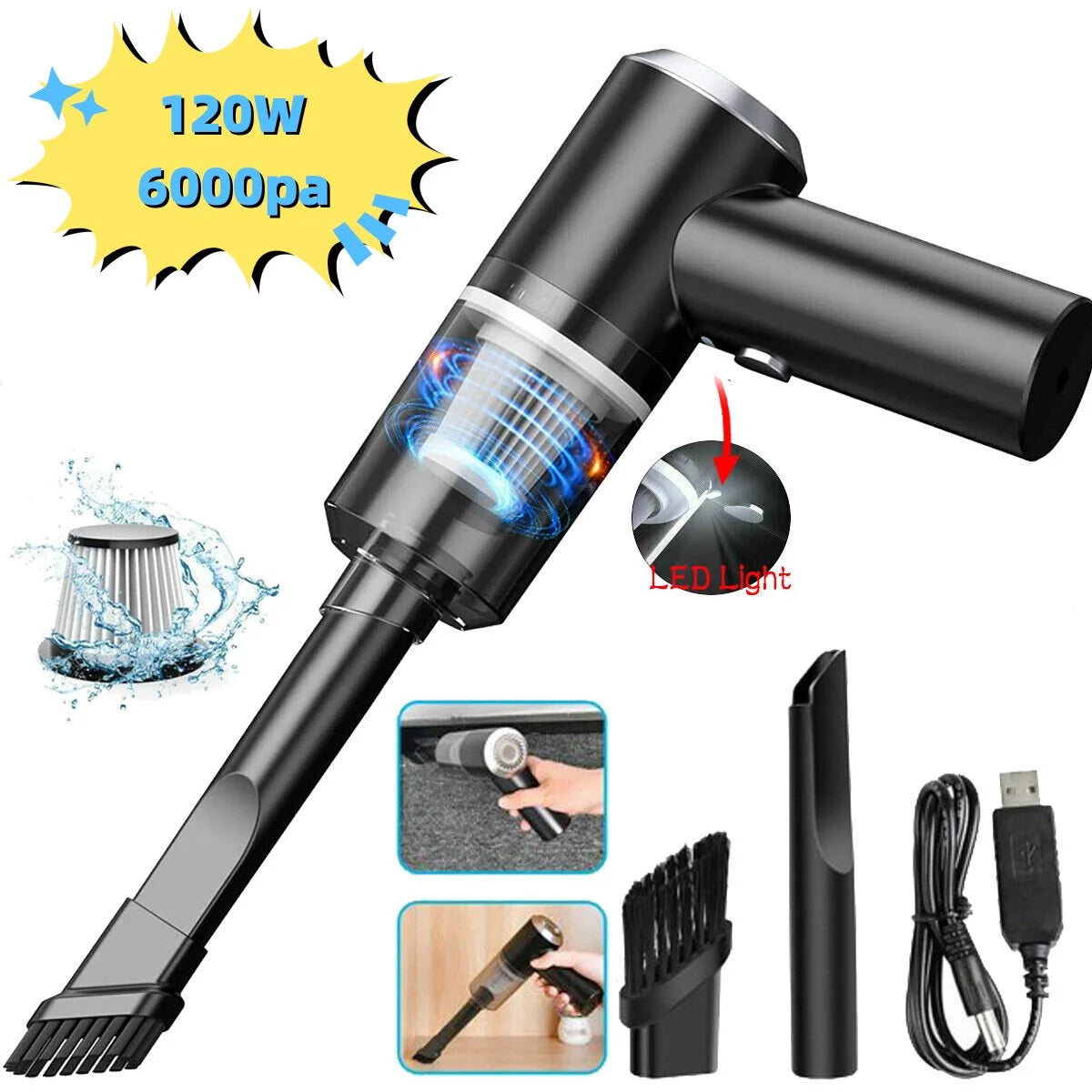 Cordless Handheld Wet Dry Vacuum Cleaner Q90329