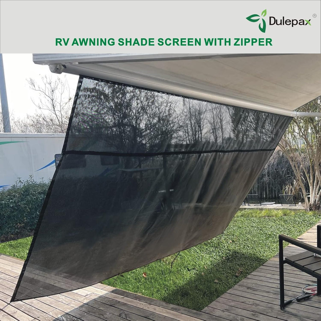 RV Awning Shade Screen with Zipper 8'X16'3'' N677