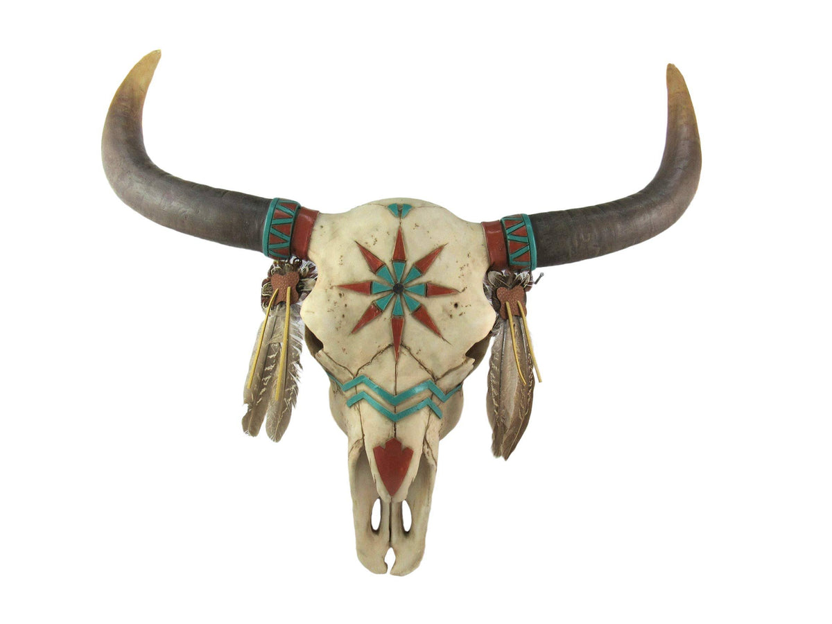 Steer Skull Wall Hanging W9748