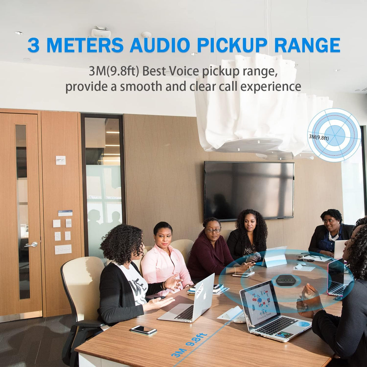 Bluetooth Speakerphone with 4 Microphones X92985