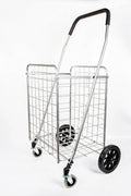 Silver Grocery Laundry Utility Shopping Cart with Swivel Wheels F888