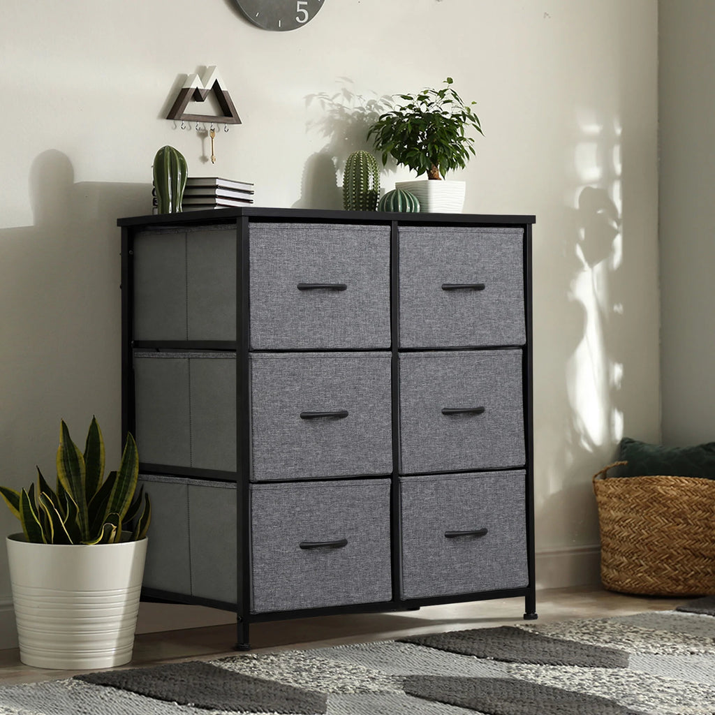 6 Drawer Fabric Storage Dresser I4125