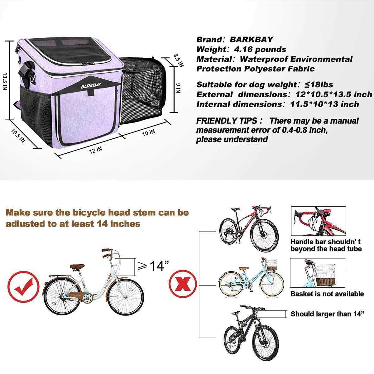 Dog Bike Basket Carrier X30510