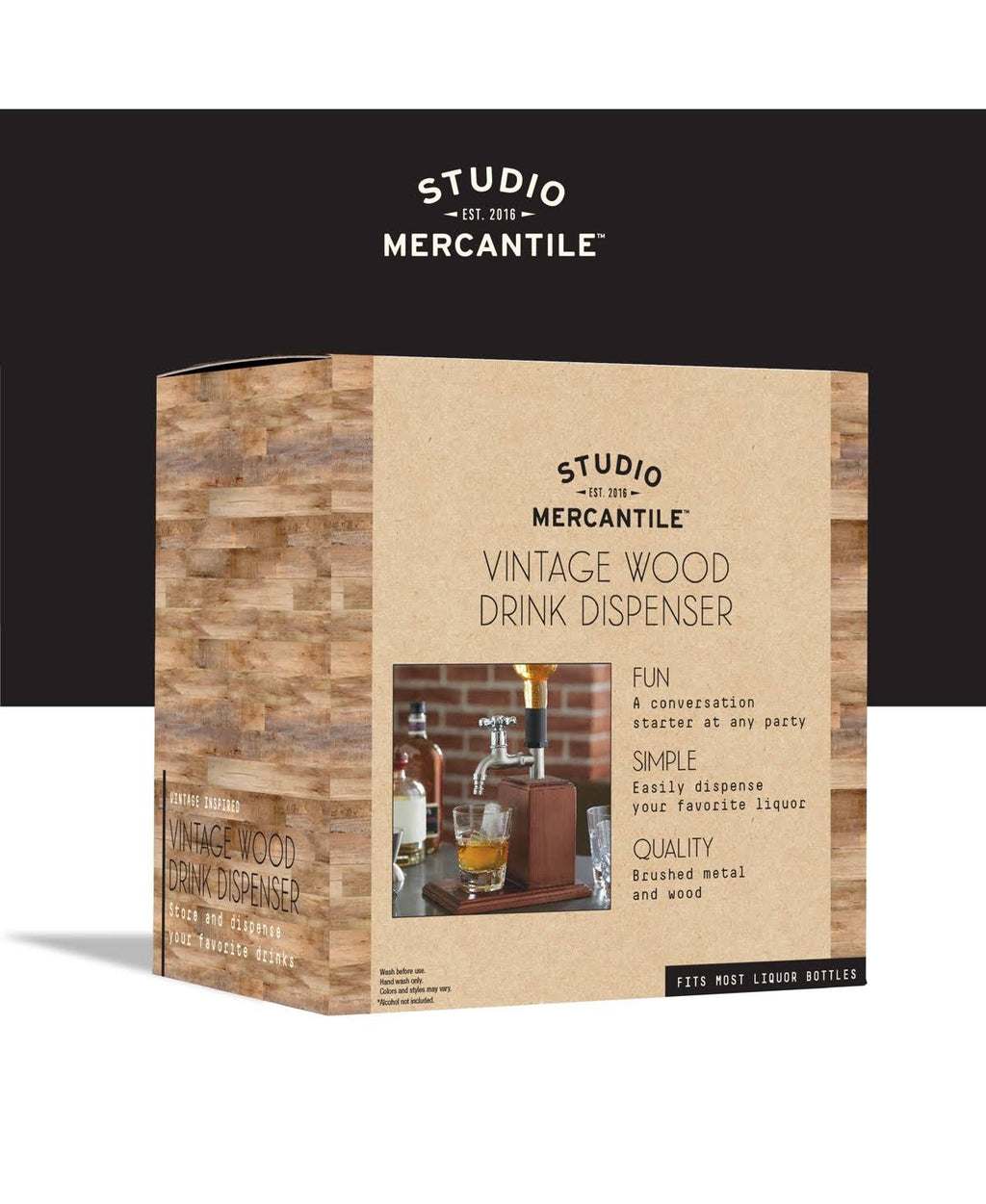 Vintage Wood Drink Dispenser Z36188