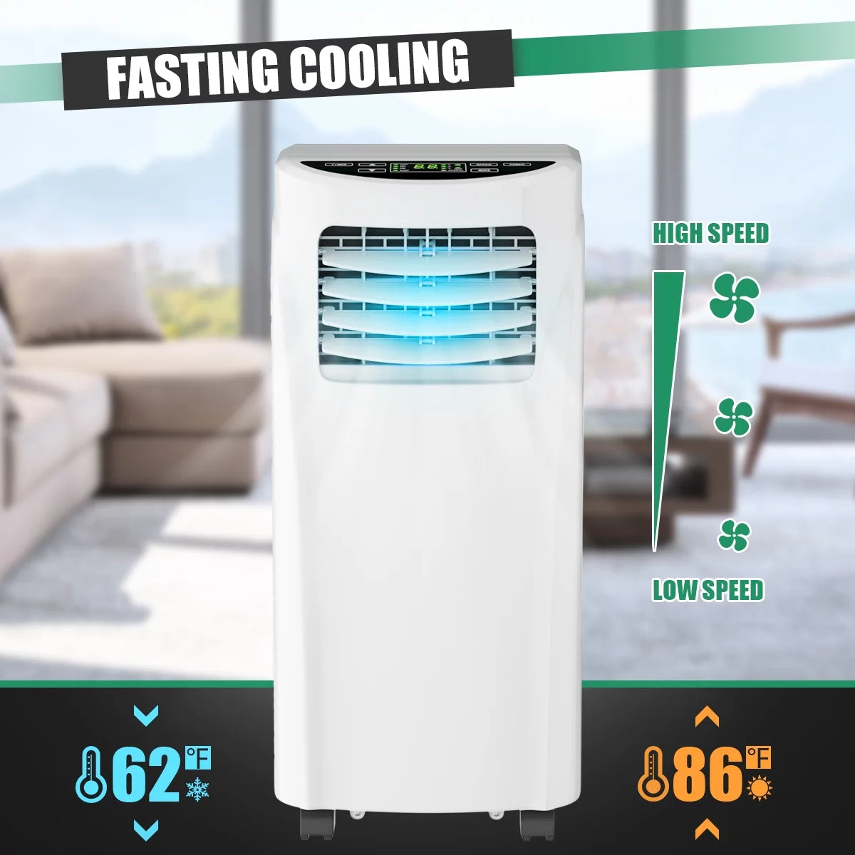 8000BTU Portable Air Conditioner & Dehumidifier S129