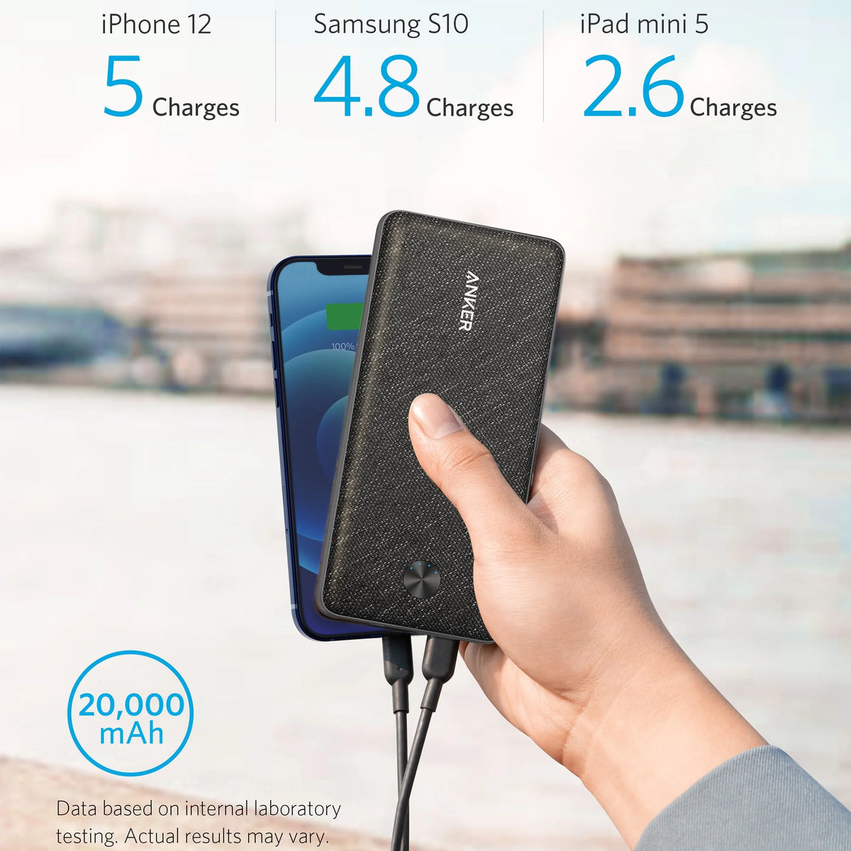Black Portable Battery Charger S691365