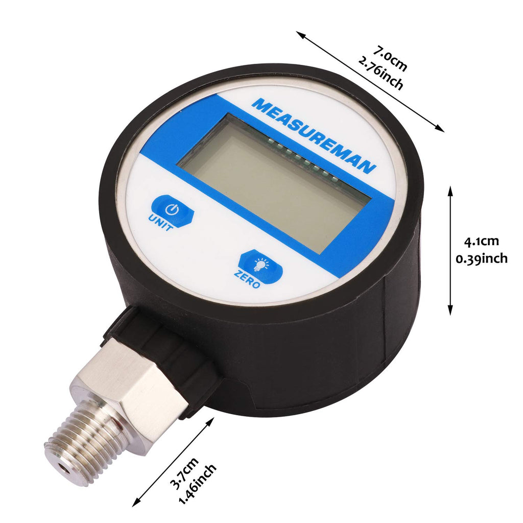 Digital Industrial Vacuum Gauge with 1/4NPT Lower Mount V53899