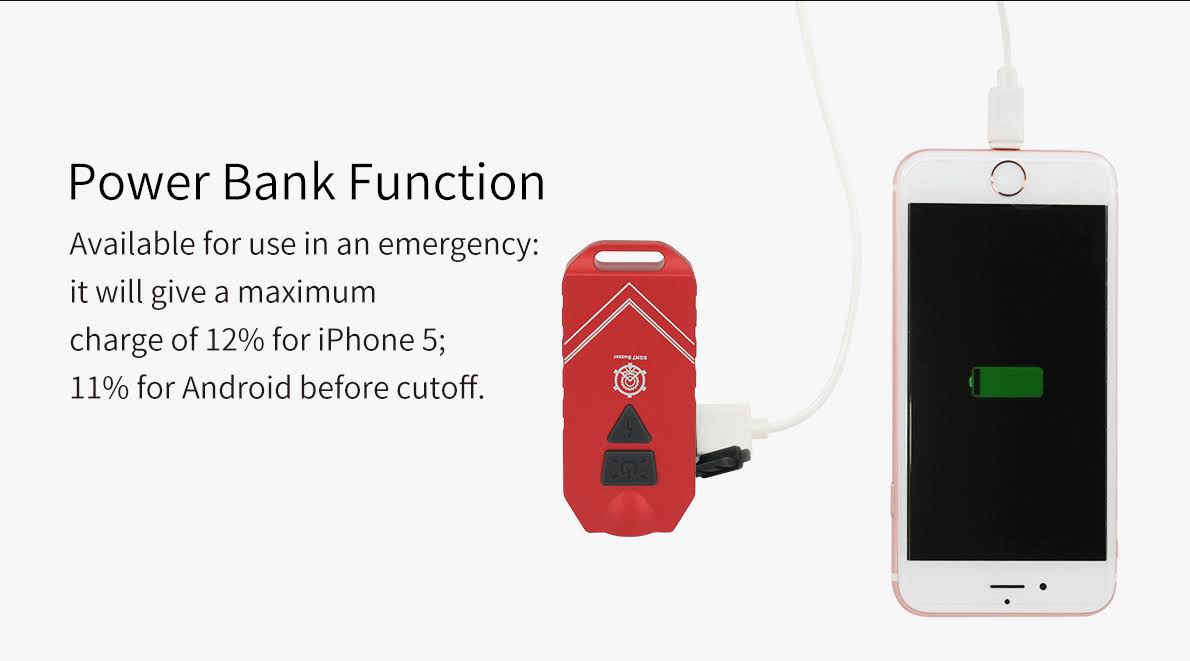 USB Rechargeable Personal Alarm and Flashlight A62606