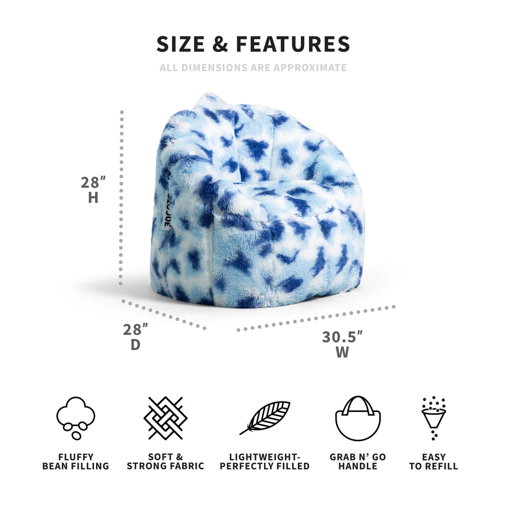 Leopard Print Super Soft Fur Bean Bag Chair M37969