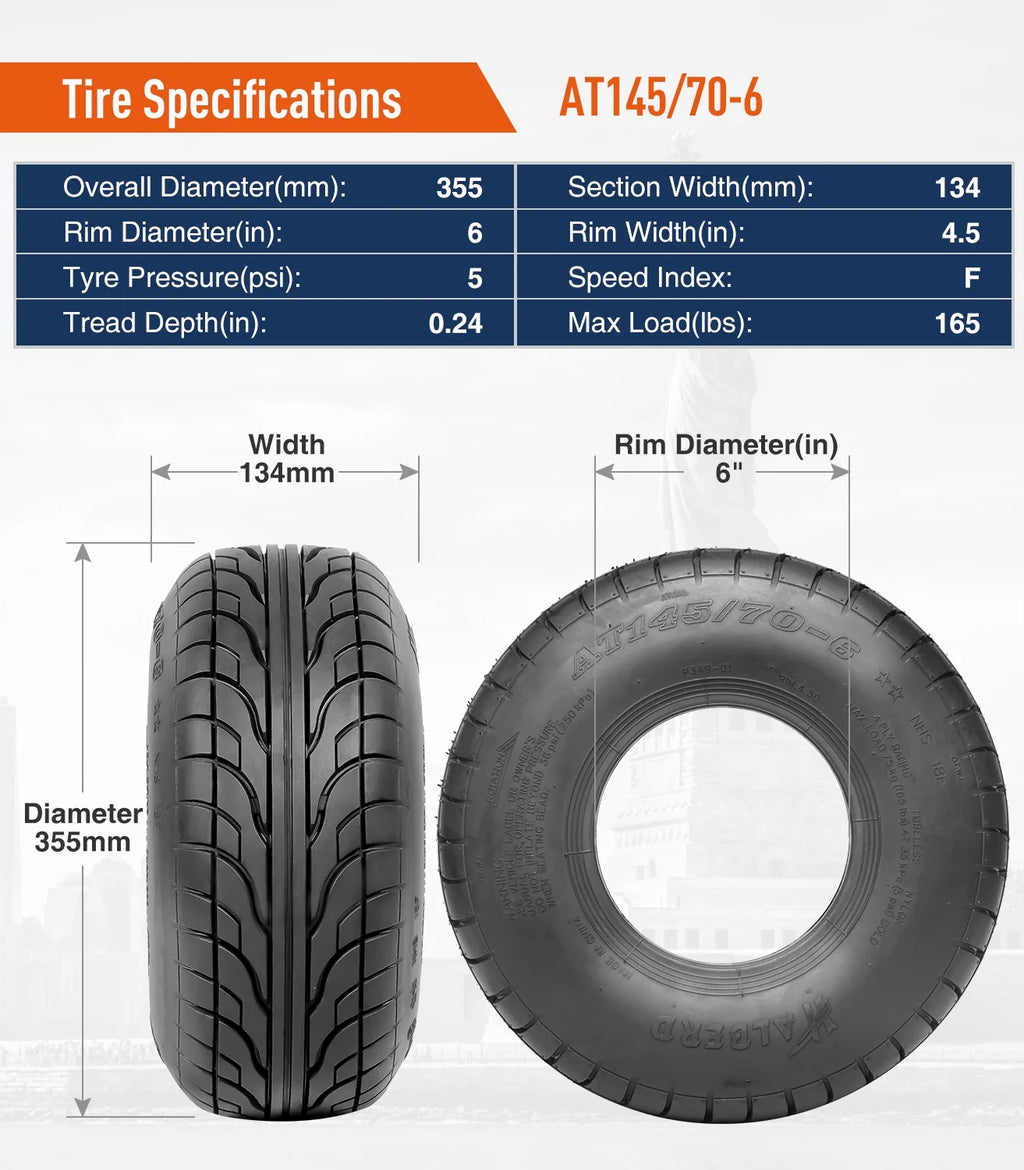 145/70-6 Go Kart ATV Tires J918
