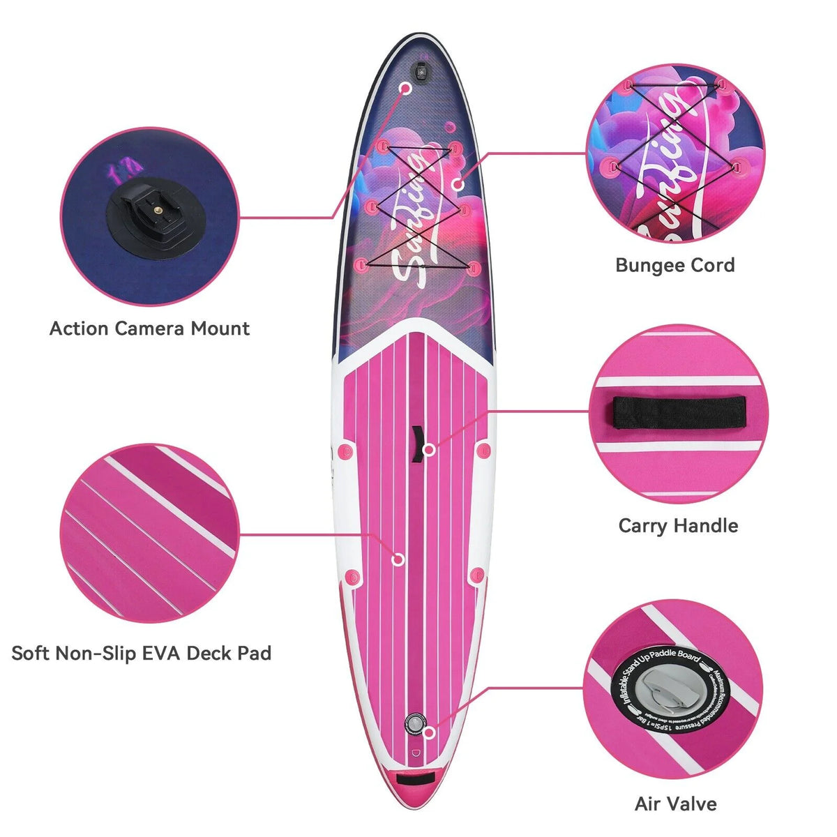 11 Ft Blue Inflatable Paddle Board S253