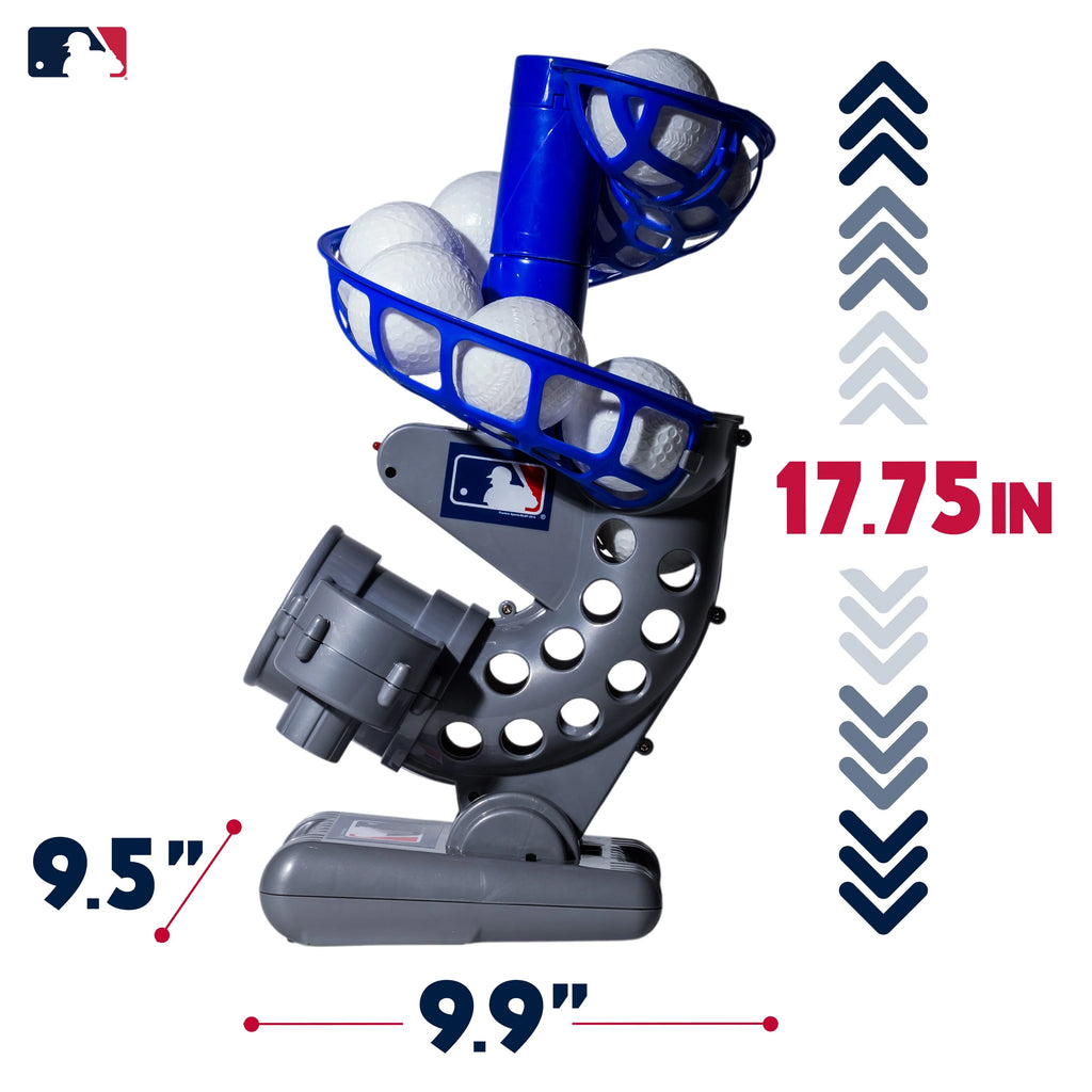 Kids Baseball Pitching Machine Height Adjustable 6 Plastic Balls U67936