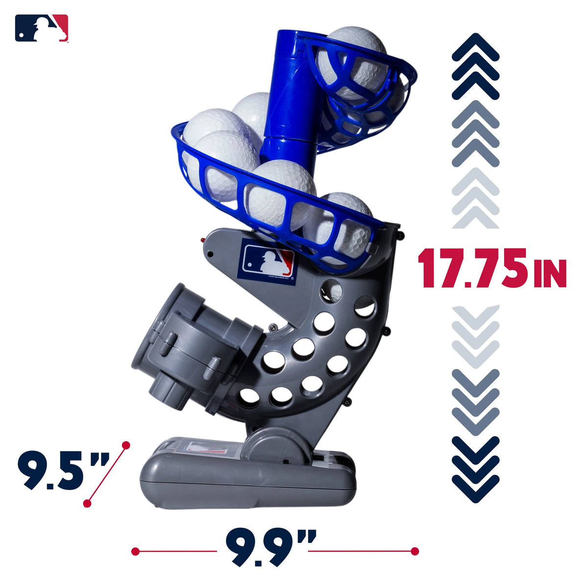 Kids Baseball Pitching Machine Height Adjustable 6 Plastic Balls U67936