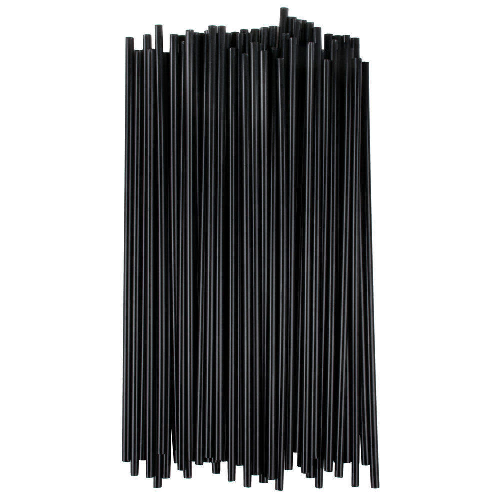 7.5 inch Black Sip Straw U777