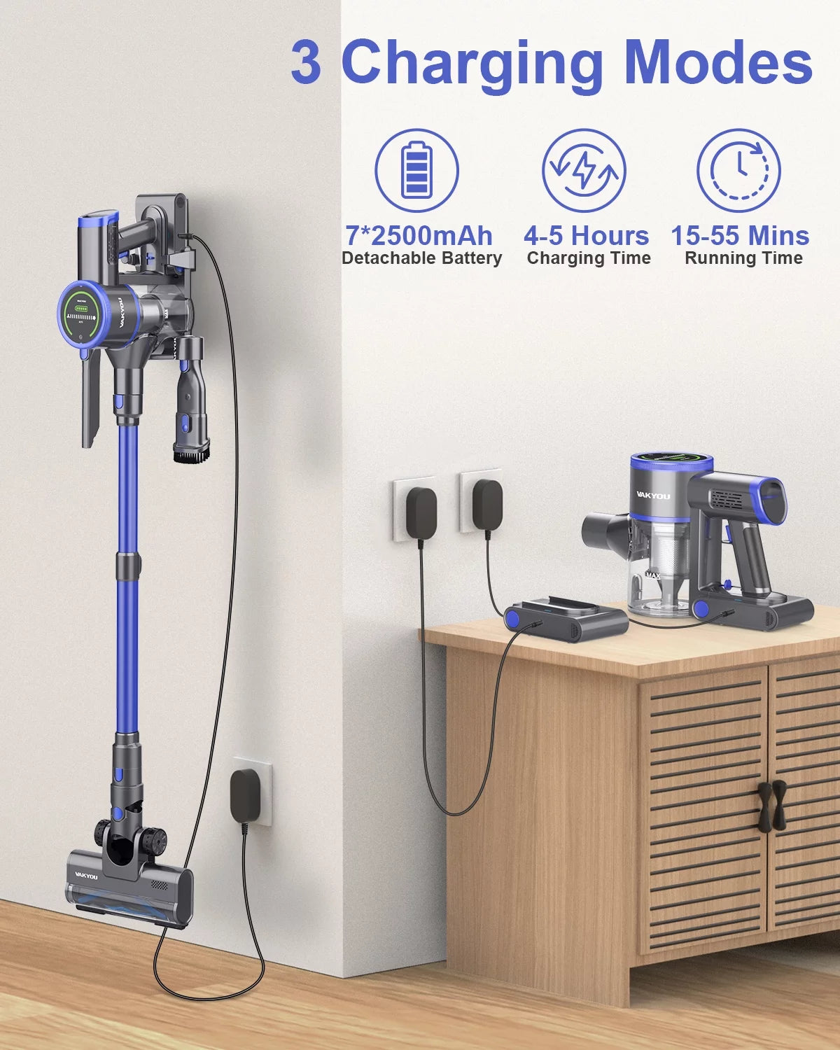 Cordless Stick Vacuum 450W 33Kpa 55mins E78772