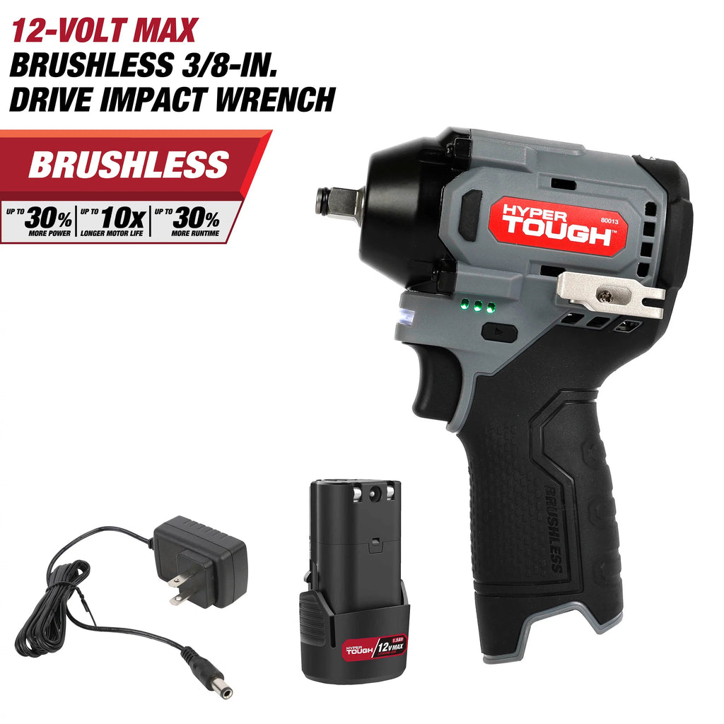 12V Max Lithium-Ion Brushless Impact Wrench with 2.0Ah Battery and Charger I293