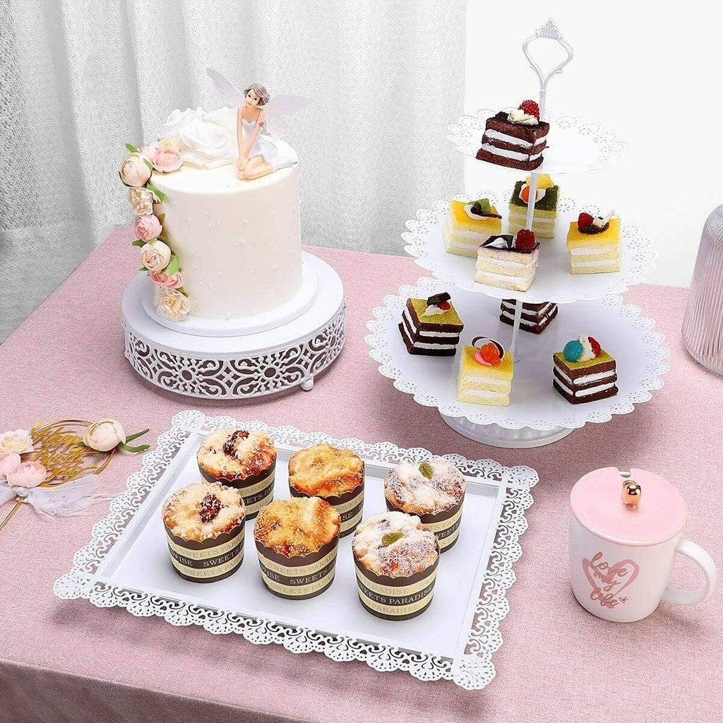 White 3 Pieces Cake Stand Set M7551