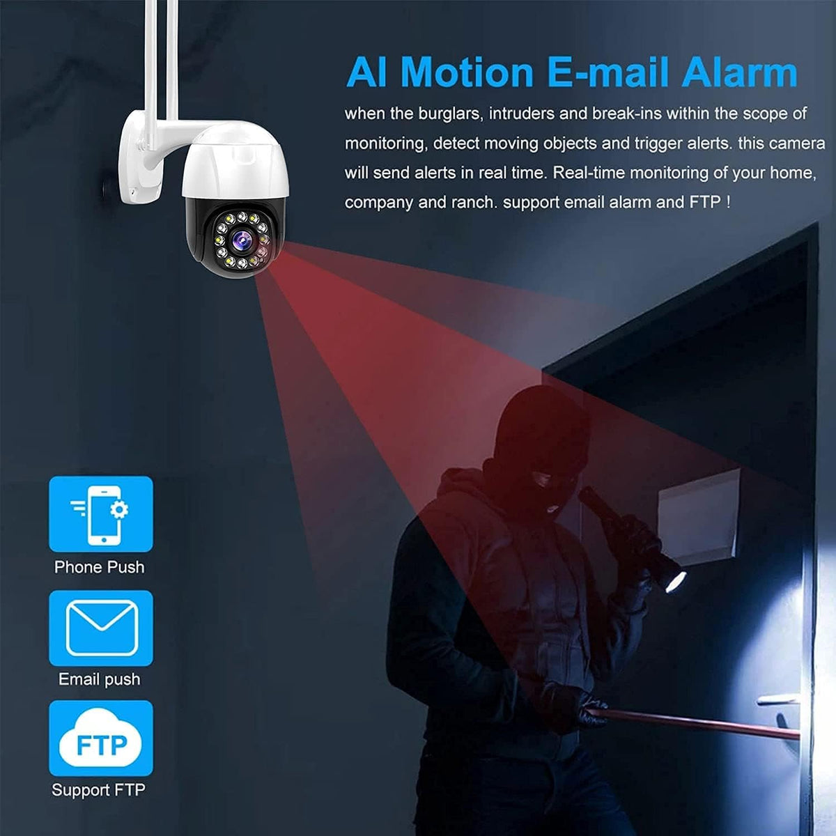 5MP PTZ Outdoor WiFi IP Camera A810