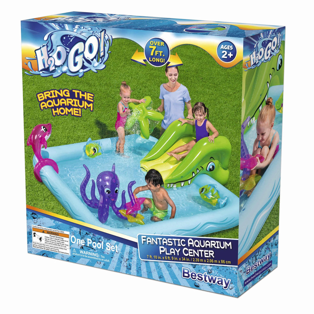 Multicolor Inflatable Kids Water Play Center with Slide P8205