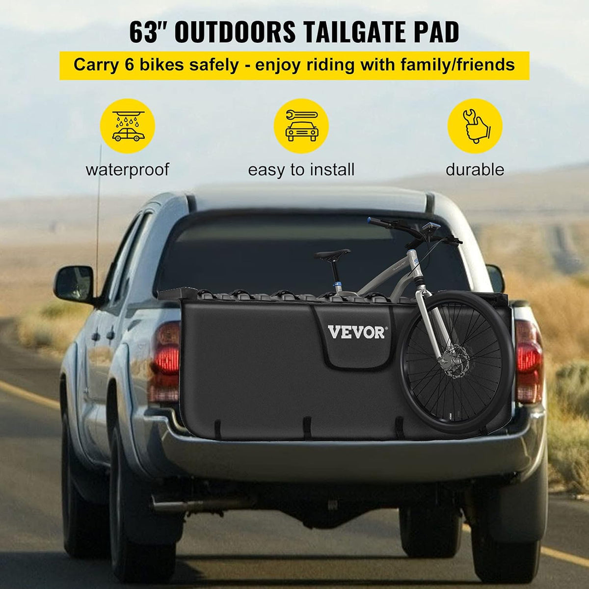 63 Wide Tailgate Bike Pad for 6 Bikes P804