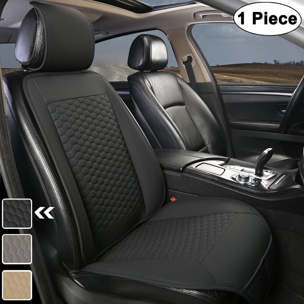 Black Car Seat Cover with Lumbar Support and Headrest Cover U717