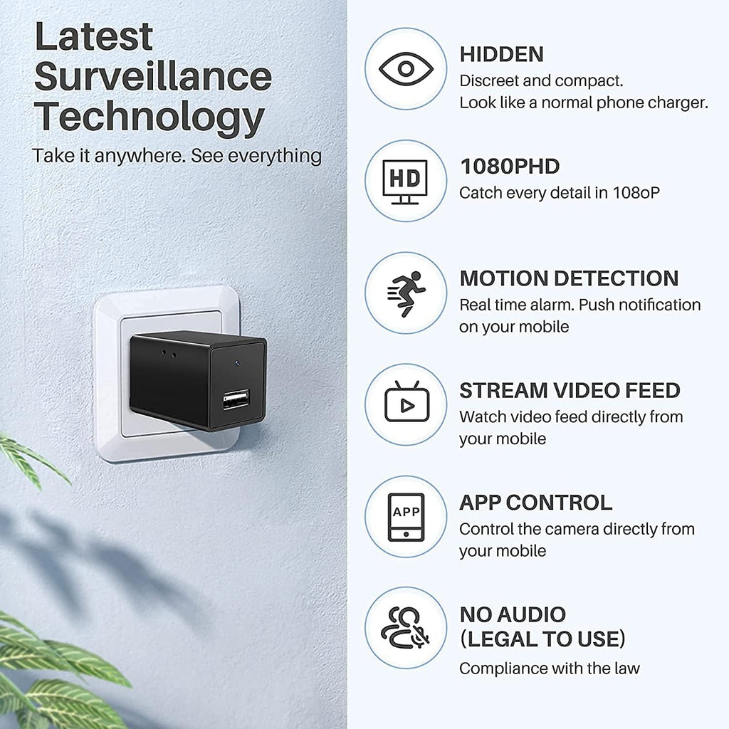 1080P WiFi Indoor Security Camera with Audio and Video Motion Detection N4002