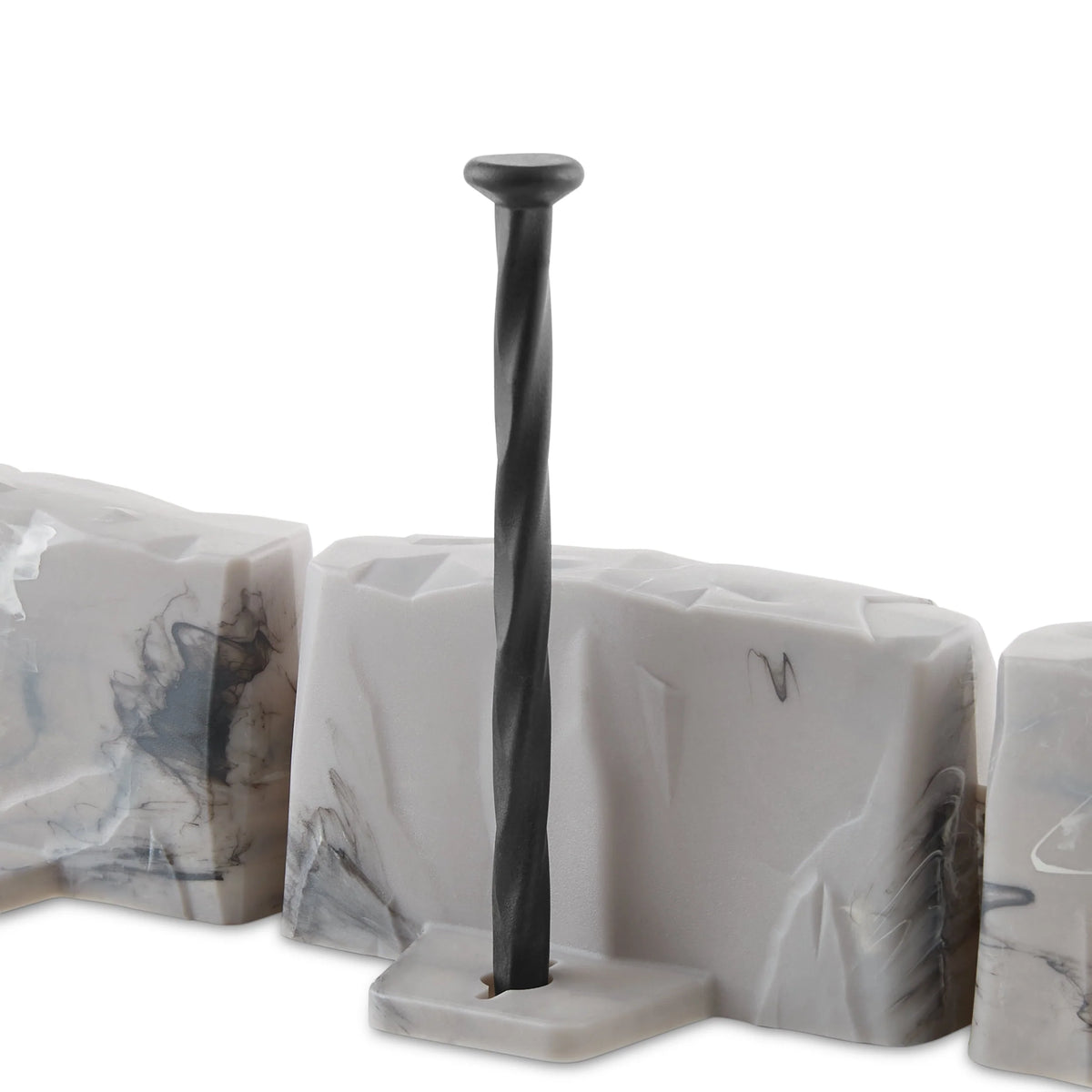 Faux Stone No-Dig Landscape Edging 10-ft. Plastic Gray J395554